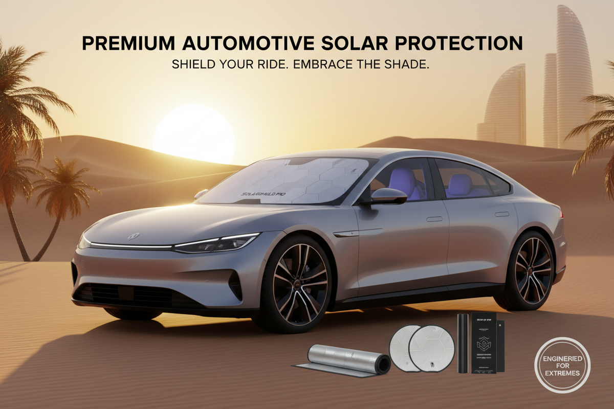 Premium automotive solar protection and car sunshades banner - Smartify KSA